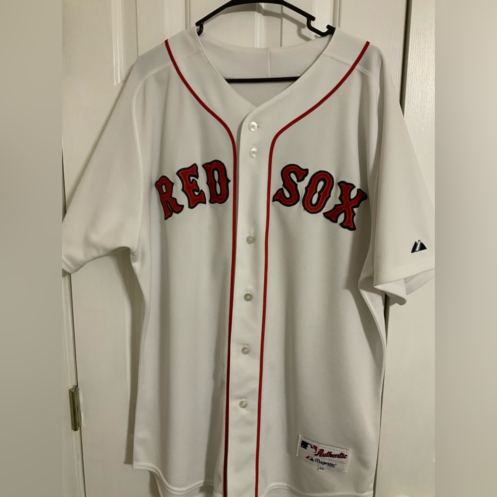 Majestic Authentic Boston Red Sox home jersey, size 48.